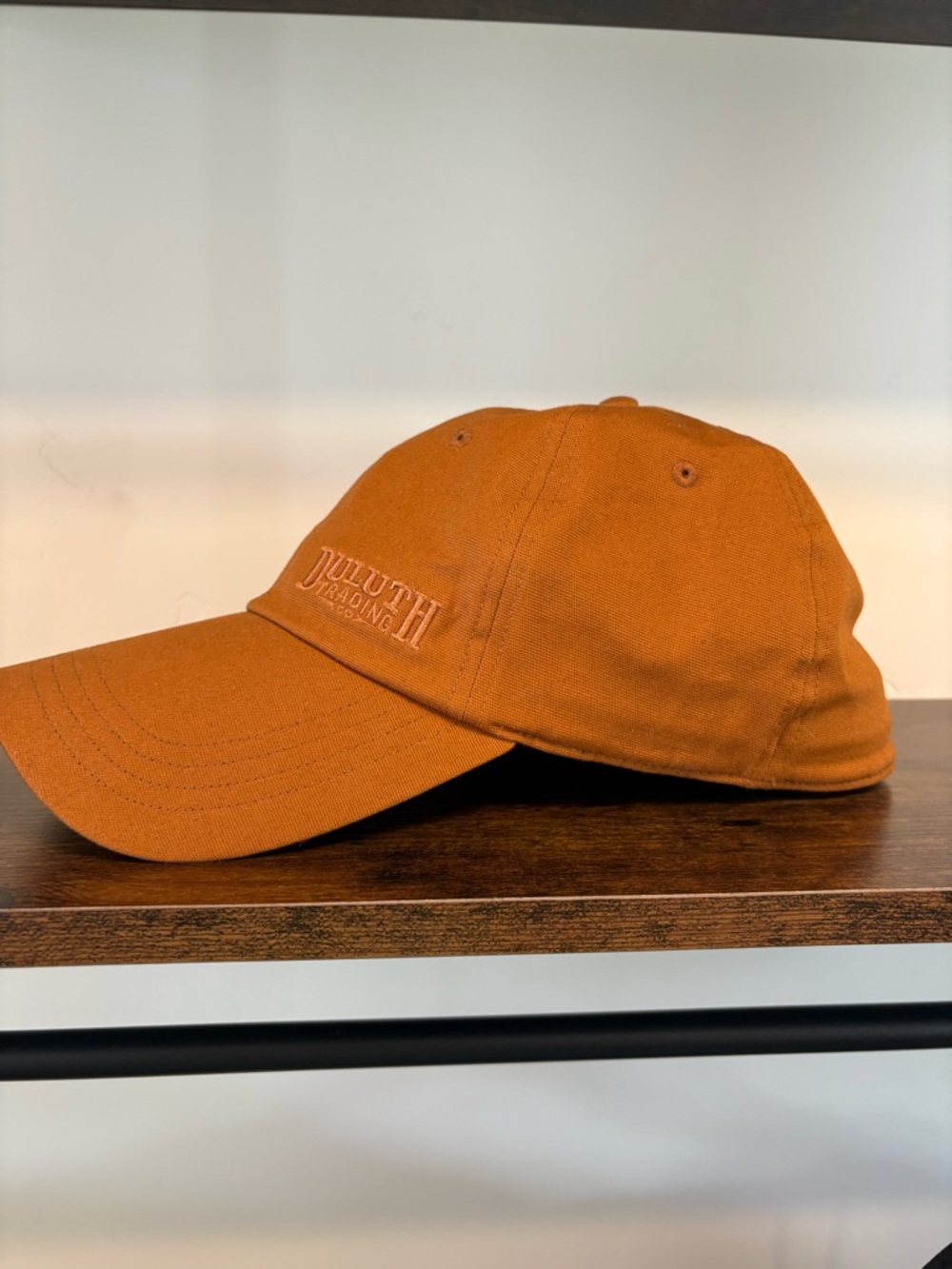 Duluth Trading Co Burnt Orange Canvas Cap with Embroidered Logo